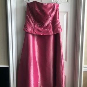 Jessica McClintock - 2 Pc Strapless Pink Gown